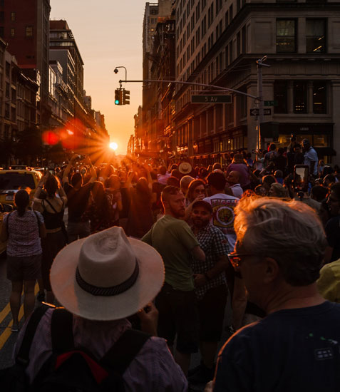 Manhattanhenge, julio en Nueva York