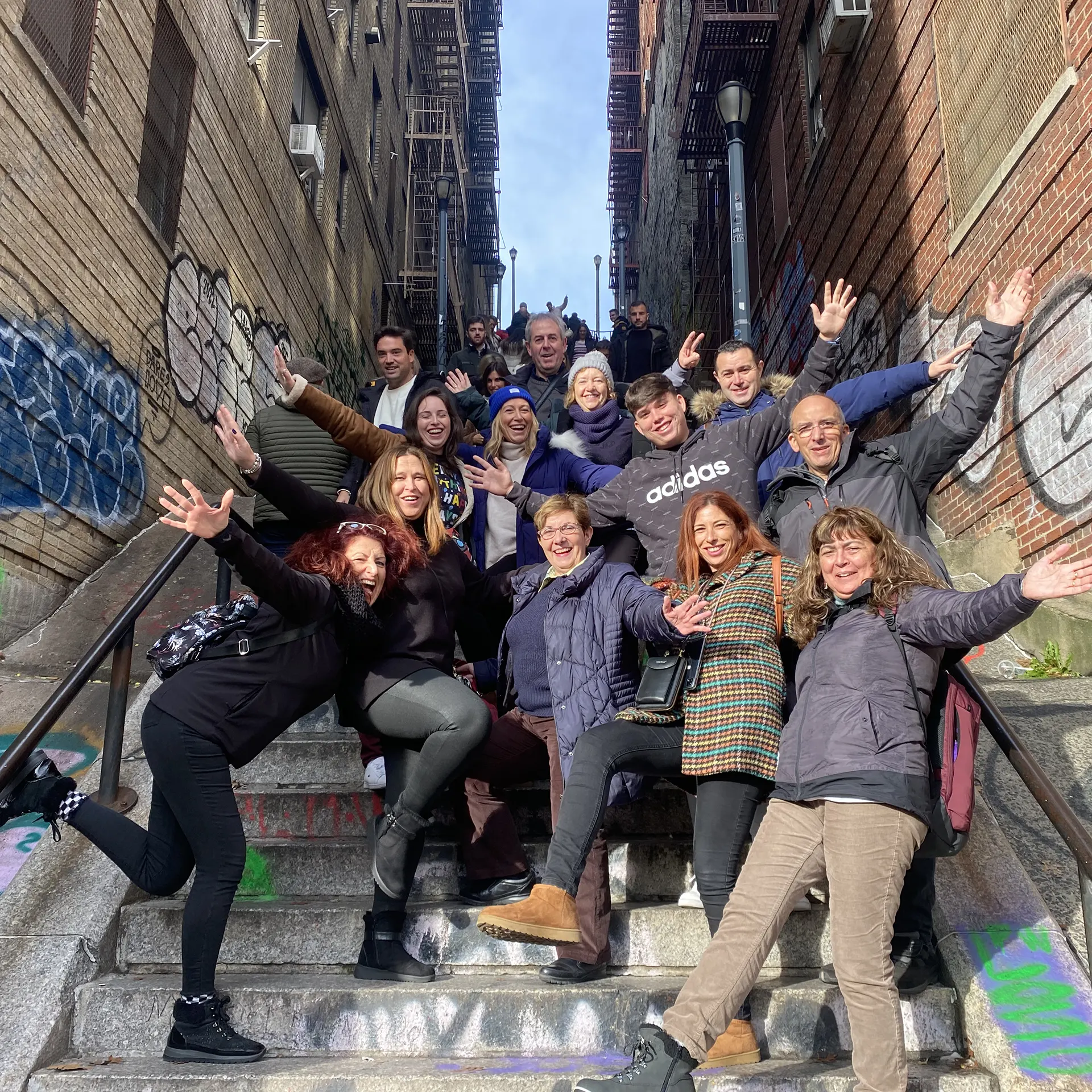 Viajeros durante una excursión por Nueva York