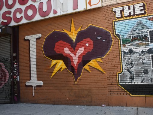 I ❤️ BRONX - Grafiti icónico en el distrito del Bronx